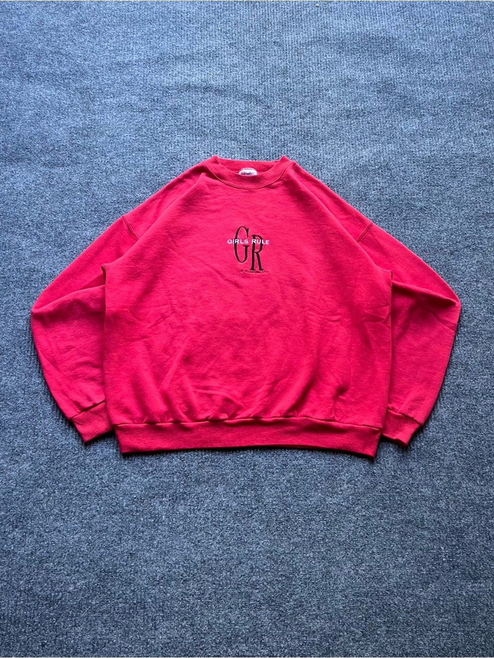 Y2K Girls Rule Enbroidered Sweatshirt